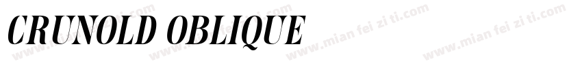 Crunold Oblique字体转换
